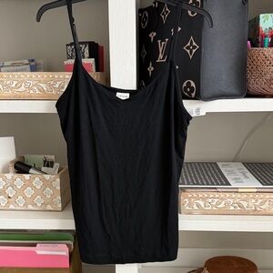 NWT Soma Black Adjustable-Strap Camisole w/ built in bra. Size Large.